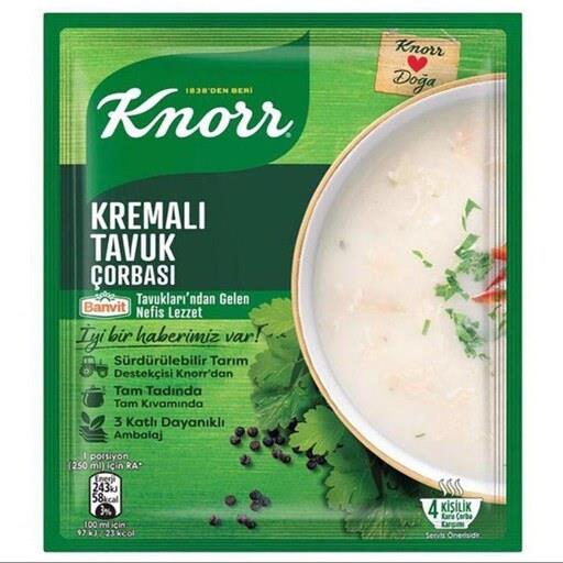 سوپ مرغ خامه ای 65 گرمی کنور Knorr